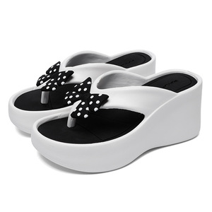 Womens Platform Wedge Sandals Open Toe Bowknot Summer Beach Flip Flops Breathable Outdoor <b>Shoes</b> Size 35 40 - Product Image 5