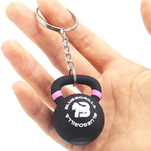 Mini Kettlebell Porte-clés Noir Rose PVC Pendentif Poids Simulé Accessoire Sac à Dos Voiture Logo Personnalisé Pris en Charge - Product Image 3