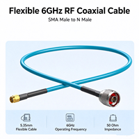 Câble coaxial RF flexible ANNXIN 6 GHz SMA mâle vers N mâle 5,35 mm pour équipement de communication, instrument de test, système RF