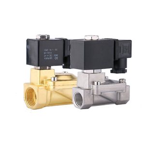 Vanne solénoïde Shun 1/2 po en laiton normalement fermée pour le contrôle de l'eau 24V DC 20W Interrupteur de pipeline - Product Image 1