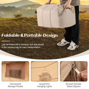 Tiendas de campaña inflables para acampar, tienda inflable de fácil instalación, tienda de campaña impermeable y a prueba de viento con bomba para aventuras al aire libre - Product Image 5