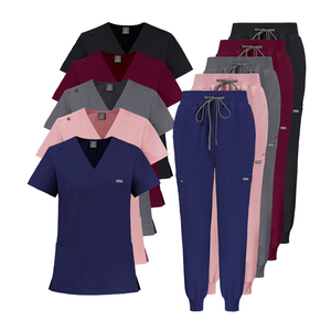 Uniformes Médicos de Alta Calidad con Cuello en V, Elásticos en 4 Direcciones, Transpirables, de Poliéster, Rayón y Spandex, Conjuntos de Pantalones Deportivos al por Mayor, Uniformes de Enfermería Personalizados - Product Image 3