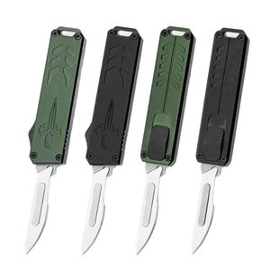 Cuchillo multiusos para exteriores, cuchillo para abrir paquetes, mini cuchillo quirúrgico portátil, cuchillo de bolsillo con forma de llave. - Product Image 1