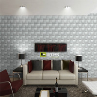 Sticker mural décoratif pour salon, papier peint mural imperméable, panneau mural 3D pour salle de bain et cuisine, panneau mural 3D en PVC noir mat