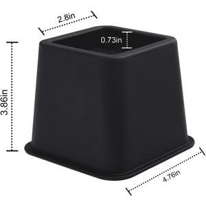 Kit de rehausseurs de meubles robustes en plastique, 4 pièces, pour <span class=keywords><strong>lit</strong></span>, chaise, table, canapé, bureau - Product Image 2