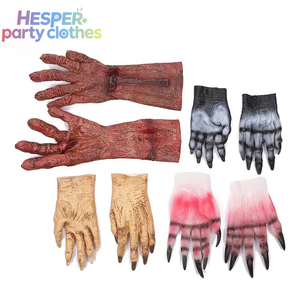 HESPER Wymulot Gants de sang de zombie effrayants en vinyle pour maquillage d'Halloween, accessoires de fête, farces, cosplay, démon, vente en gros - Product Image 1