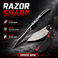 Couteau de poche d'extérieur en acier 8Cr13MoV avec manche G10, outil EDC, grand couteau pliant personnalisable pour le camping (OEM)