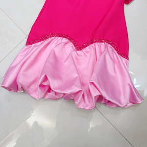 AELESEEN Robe de Soirée 3D pour Filles, avec Nœud et Effet Bouffant, Taille Cintrée à Baleines, Diamants de Luxe, Épaules Dénudées, Style Short Tendance - Product Image 6