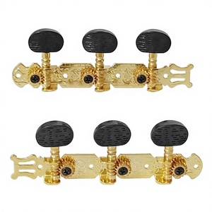 卸売デルジュン耐久性セルロイド製クラシックギター用格安ゴールドオープンギアロック式チューニングペグ - Product Image 2