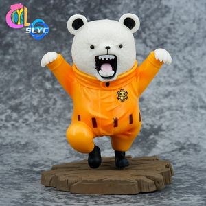 Nuova Decorazione per Torte Anime One Piece, Statuetta Carina di <span class=keywords><strong>Bebo</strong></span> Bear in Piedi, Bianco, Nero e Giallo - Product Image 2