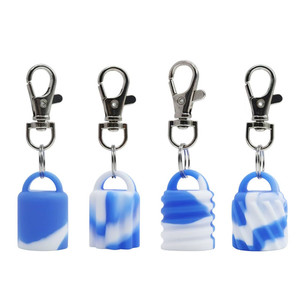 <span class=keywords><strong>Porte</strong></span>-clés mini en silicone coloré personnalisé <span class=keywords><strong>pour</strong></span> baume à lèvres, étanche et flexible - Product Image 2