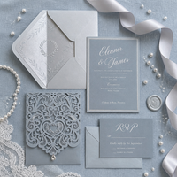 Cartes d'invitation de mariage découpées au laser personnalisées avec support, ensemble de cartes personnalisées, vente en gros, OEM, personnalisable, directement de l'usine