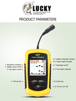 Localizador de Peces GPS Marino con Pantalla LCD LED de Escaneo Lateral, Soporte ABS Impermeable IP68
