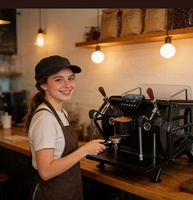 Machine à expresso professionnelle commerciale à double chaudière semi-automatique, machine à café italienne avec contrôle du débit pour barista et café
