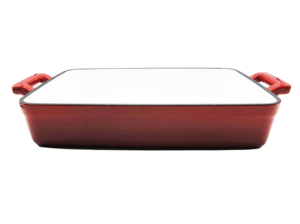 Plat à rôtir en fonte émaillée robuste pour le ragoût de dimanche britannique, plat de cuisson rectangulaire avec doubles poignées, ustensile de cuisine professionnel - Product Image 3