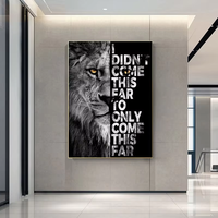 Inspirasional Gambar Singa bingkai dinding motivasi cat air kanvas Poster dekorasi rumah dinding seni cetak hewan subjek
