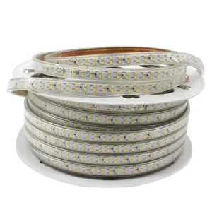 Tira de luz de led inteligente, fita de led flexível para alta tensão à prova d' água ac220v 12mm smd2835 180leds/m ip67