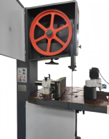 Scie à ruban verticale à alimentation automatique, robuste, épaisseur de coupe maximale 390 mm, largeur de coupe 550 mm, scie à ruban pour bois 7,5 kW