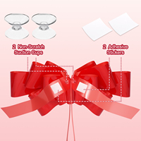 Vente chaude 30 pouces de luxe rouge brillant voiture arc ruban tirer chaîne grand cadeau boîte Wrap pour la décoration intérieure voiture spectacle automobile pour anniversaire