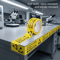 Ruban de signalisation ESD personnalisé Haoputon, ruban de délimitation de sol antistatique en PVC durable pour la protection des zones d'équipements sensibles