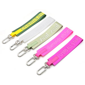 Factory Sale Nylon <strong>Keychain</strong> <strong>Wristlet</strong> Lanyard Custom Logo Large Wrist Woven Jacquard Lanyard <strong>Keychain</strong> - Product Image 2