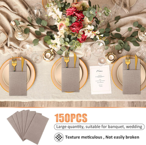 กระดาษเช็ดปากแบบมีสีอัดอากาศผ้าเช็ดปากรับประทานอาหารแบบกำหนดเอง - Product Image 6