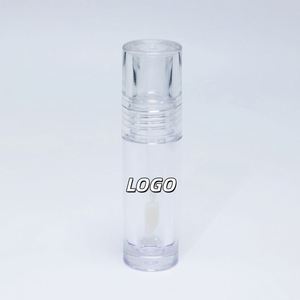 All Clear <b>Round</b> 8ML 7ML Empty Lip Gloss Wand Tube Container Big <b>Brush</b> Applicator Plastic Lipgloss Bottle Tubes No Logo - Product Image 1