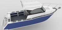 Nouveau bateau de pêche commercial en aluminium Profisher Allsealion de 7,5 m, design Walk Around, avec moteur essence de 250-350 CV, certifié CE