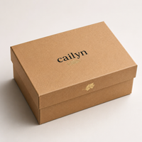 Boîte cadeau en papier rigide haut de gamme personnalisée, écologique, avec finition dorée, pour les marques de vente au détail
