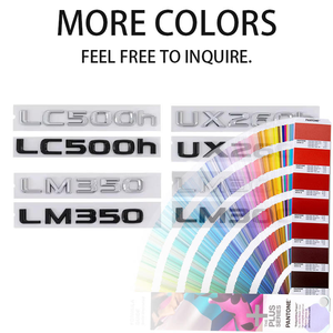 Autocollants d'emblèmes de lettres biseautées en plastique ABS 3D <span class=keywords><strong>noir</strong></span> anti-décoloration pour plaques d'<span class=keywords><strong>immatriculation</strong></span> de voiture - Vente en gros - Product Image 2