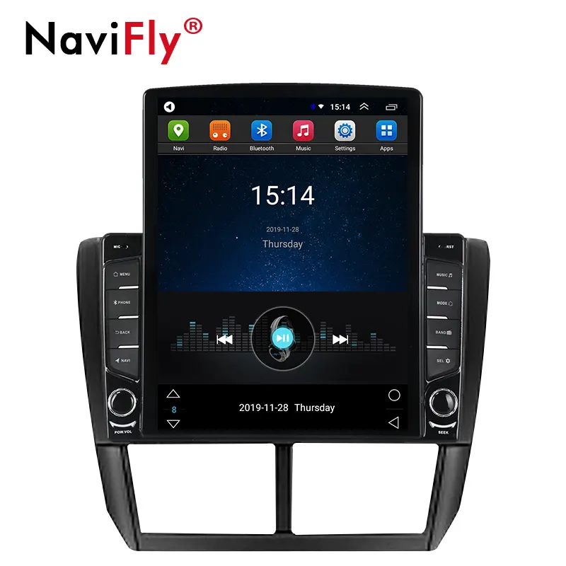 Автомобильный мультимедийный плеер NaviFly, 9 дюймов, Android 2007, четырехъядерный процессор, 1 + 16 ГБ, TS100, большой раздельный экран, радио для Subaru forester 3 2013-Gar