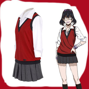 Costume de cosplay D Kakegurui Shima, uniforme scolaire japonais style JK, costume de jeu de rôle anime pour femmes, kit en fibre de polyester - Product Image 4