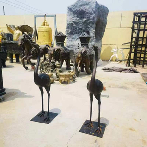 Statue de <span class=keywords><strong>grue</strong></span> et de héron en bronze grandeur nature, best-seller, sur mesure, pour usage extérieur - Product Image 5