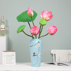 Fiori Artificiali di Loto Simulati per Decorazione Zen Cinese, Casa, Hotel, Paesaggio, Matrimonio, Regali - Product Image 1