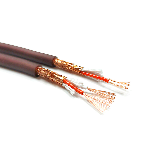 Hifi Mic Speaker Cable DMX Guitar 100M Colored Microphone Wires 22AWG OFC Copper 2 Core Twisted Double Shielded Hifi Flexible