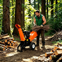Broyeur de bois GS100 115 kg, déchiqueteur à tambour à essence 7 CV, performance de broyage de 100 mm pour la gestion forestière