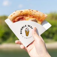 Boîte d'emballage de porte-papier cône crêpe frites aliments chauds jetables à emporter