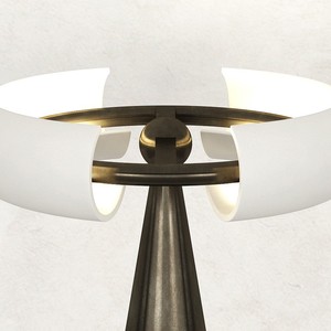 Minimalist UFO Shaped <b>Table</b> <b>Lamp</b> Led Light Source E27 Bulb <b>Base</b> Switch Control For Home Living Room Bedroom Study Ambient - Product Image 2