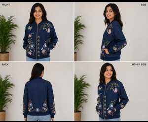 Chaqueta vaquera de mezclilla para mujer de primera calidad, informal, con botones al frente, mezcla de algodón, prenda exterior elegante para uso diario, disponible a precio de mayorista. - Product Image 6