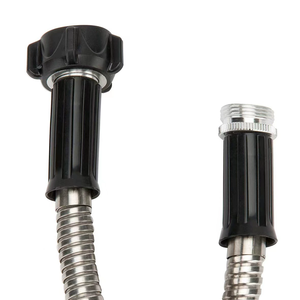 Raccords robustes américains 3/4'' en acier inoxydable 304 pour tuyau d'arrosage, étanches avec buse, norme ANSI, rétractables et anti-abrasion - Product Image 5