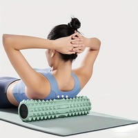 VIGFIT Rodillo de Espuma de Corcho para Yoga con Diseño de Dientes de Lobo, Rodillo de Masaje para Yoga, Rodillo de Yoga para Relajación Muscular en el Gimnasio
