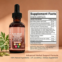 Grossiste en gouttes liquides à base de plantes : Coques de noix noires, Absinthe, Graines de citrouille, Ail, Origan, Shilajit, Extrait de corossol – OEM ODM Vente en gros