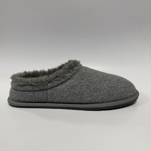 Chaussons d'hiver pour hommes, chauds, pour l'intérieur et l'extérieur, en <span class=keywords><strong>feutre</strong></span> imitation laine, doublure et <span class=keywords><strong>semelle</strong></span> intérieure en fausse fourrure, <span class=keywords><strong>semelle</strong></span> TPR antidérapante, confortables pour la maison - Product Image 6