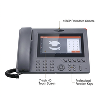 Téléphone IP vidéo professionnel V910 Android 12, caméra HD 1080P, écran tactile 7 pouces, 16 comptes SIP, Wi-Fi 5G, PoE, double Gigabit VoIP