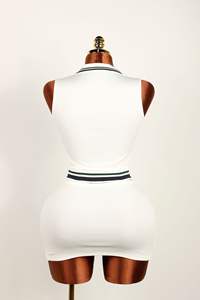 Set Baju Olahraga Wanita Baru dengan Logo Kustom, Atasan Vest Polo dan Rok, Pakaian Resort, Set Rok 2 Potong untuk Wanita Musim Panas - Product Image 4