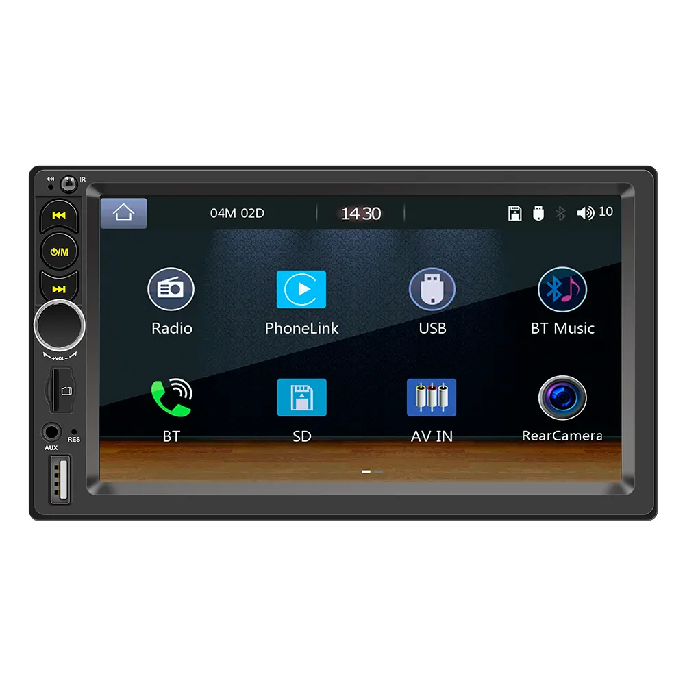 REPRODUCTOR DE radio Universal con pantalla táctil de 7 pulgadas, autorradio con BT mirror link, android, carplay, mp5