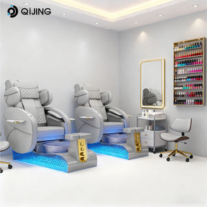 Weißer Luxus-Fußmassagesessel Simulationsmassagesofa 180 Grad Spa Maniküre Pediküre Stuhl - Product Image 3