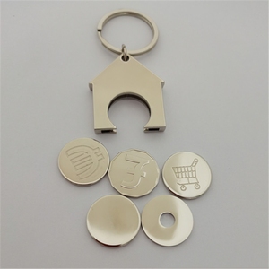 Llavero Personalizado con Forma de Carrito de Compras, Ficha de Supermercado Sublimable, Recuerdo con Forma de Casa - Product Image 2