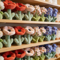 Fabricant OEM ODM de jouets en peluche personnalisés Kawaii, collection de fleurs, animaux en peluche pour cadeaux de mariage