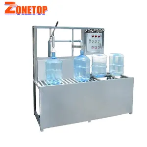 Máquina de embotellado de agua pura, barril semiautomático Manual de pequeña escala, 19L, 20L, 5 galones, China